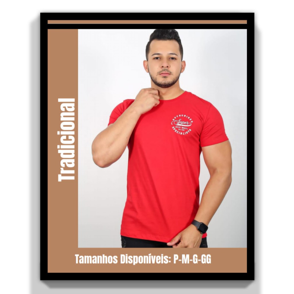CAMISETA MASCULINA TRADICIONAL MALHA CONFORTAVEL IBIZA ESTAMPADA
