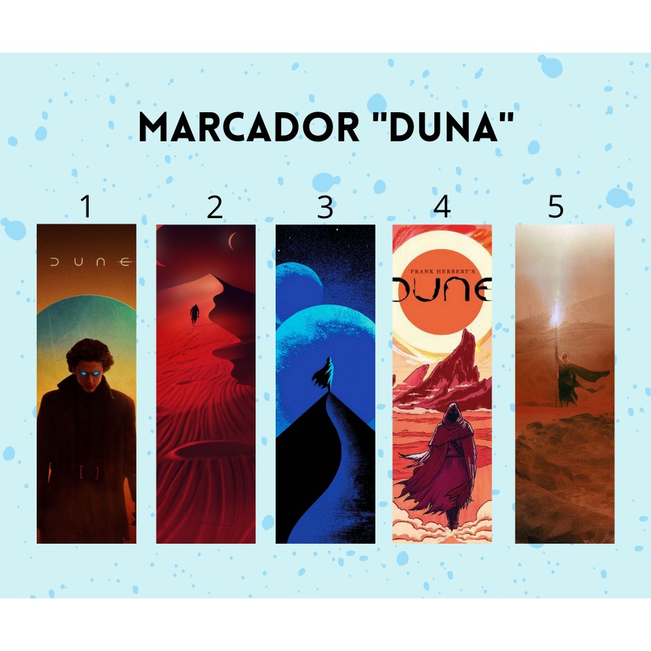 Marcador de página Duna plastificado com ou sem tassel