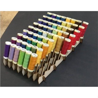 Organizador Carretel de Linha Costura Bancada Parede Para 72 Carreteis MDF em Oferta na Shopee