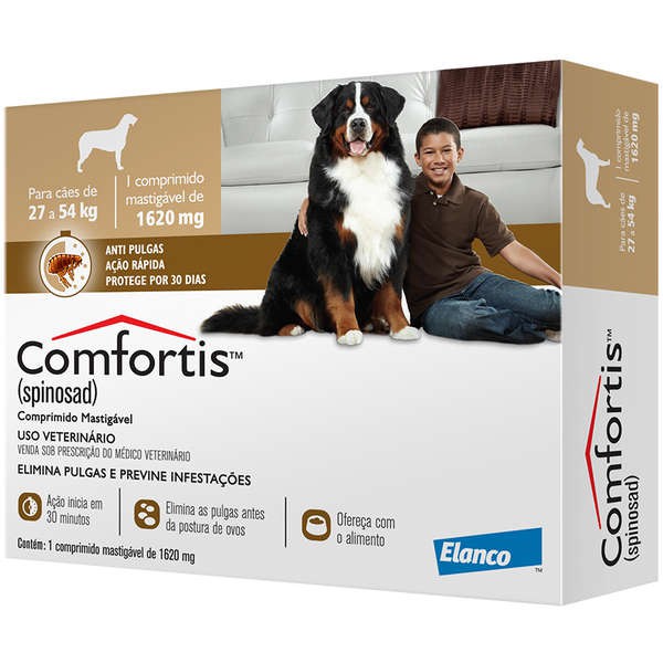 Comfortis 1620mg C/ 1 Comprimido - Antipulgas P/ Cães (27 - 54kg) em Oferta na Shopee
