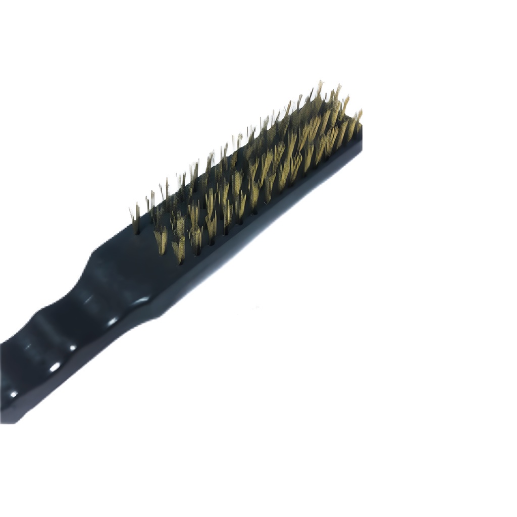Escova de Aço Latonado 4 Fileiras C/ Cabo Plástico Compel em Oferta na Shopee