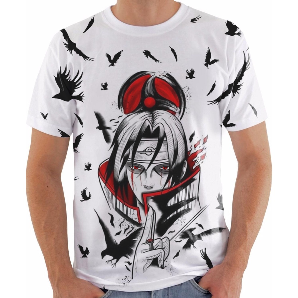 Camiseta Naruto itachi uchiha Sharingan 3D Full