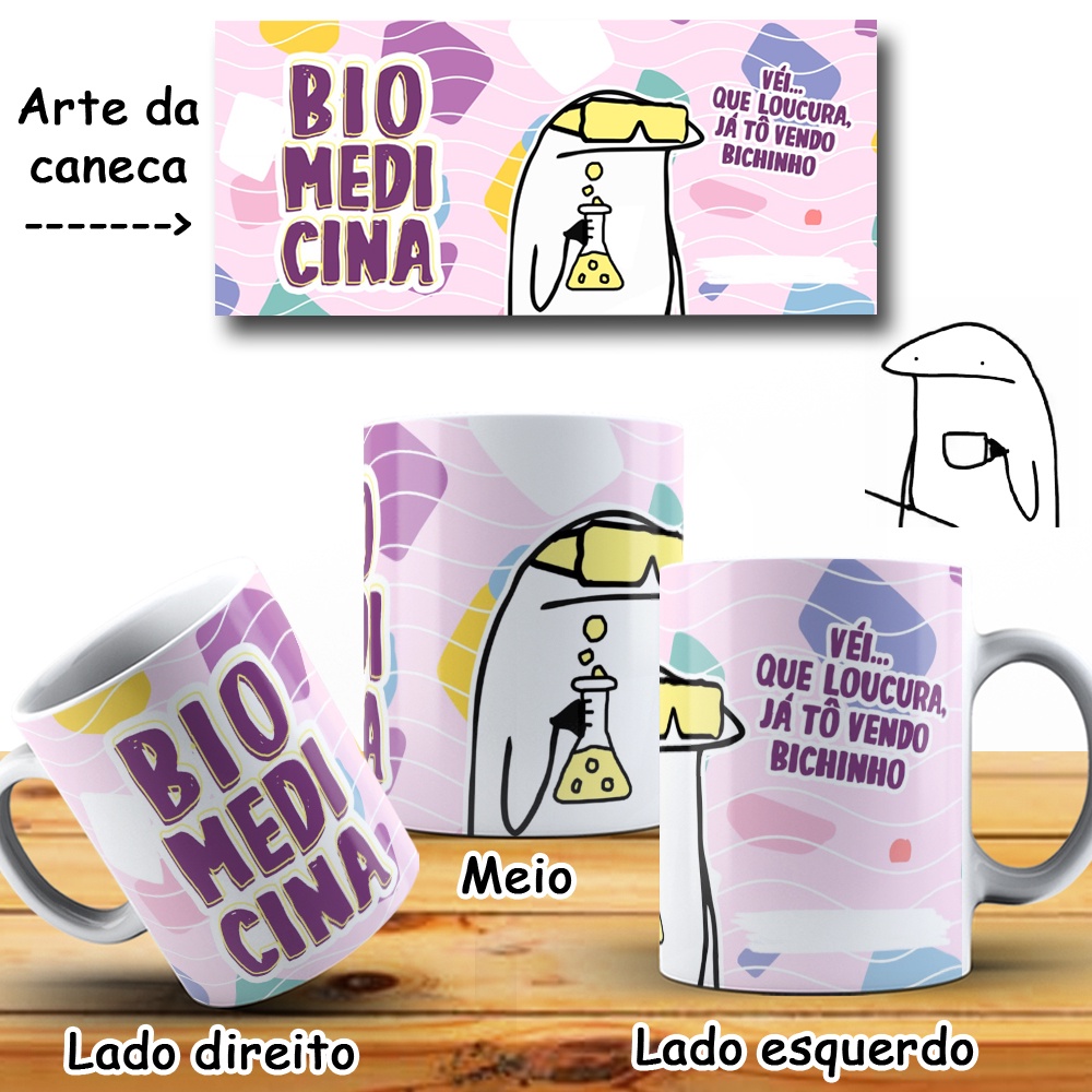 Caneca Flork Biomedicina, Caneca Profissão Flork , 325 ML
