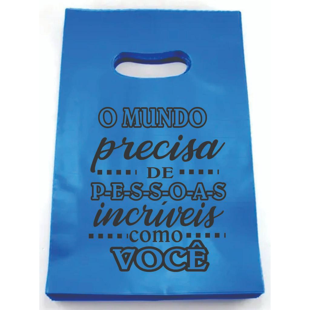 50 Sacolas Plásticas Alça vazada (40x50) - incrivel