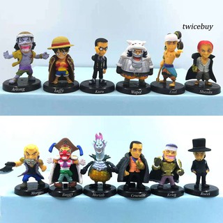 Tb + 12 Pçs / Conjunto Boneco Anime One Piece Luffy / Ornamentos Para Decoração De Casa