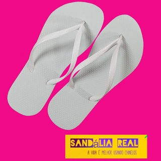chinelo femenino liso branco