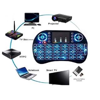 Mini Teclado Controle Sem Fio Para Smart Tv Tv Box Pc