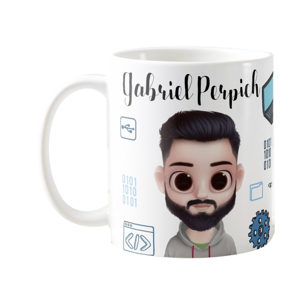 Caneca Personalizada Profissão TI Tecnologia Da Informação com Avatar