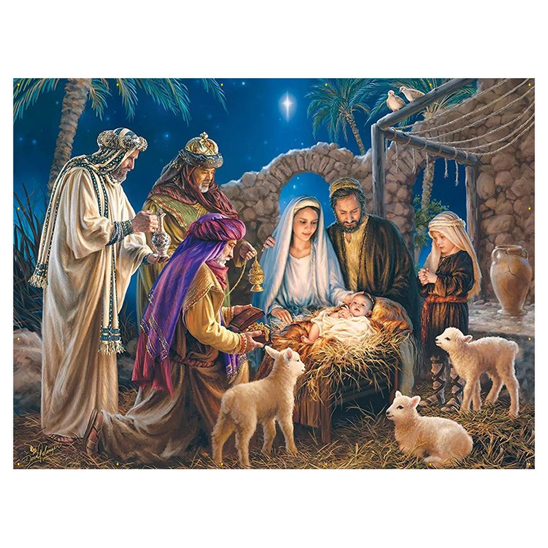 Painel de festa Infantil Presépio 1,00m X 0,65m