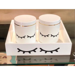 Kit organizador Cilios unicórnio 3 peças! Pote Algodão e Cotonete Organizador Maquiagens e Perfumes - MDF Decoração