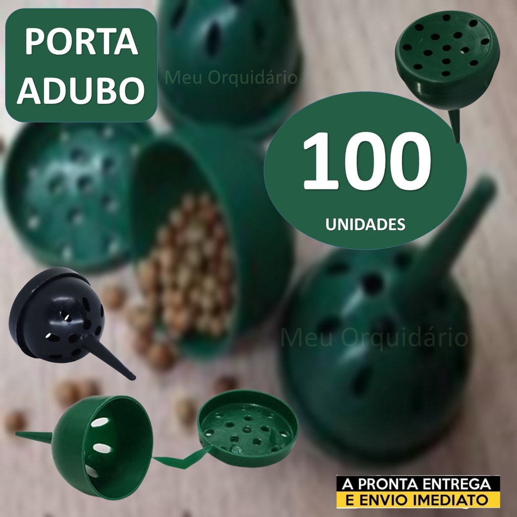 Porta Adubo ( Verde ) Pequeno Orquidea Bonsai Rosa do Deserto - Plantas em Geral Kit com 100 Und