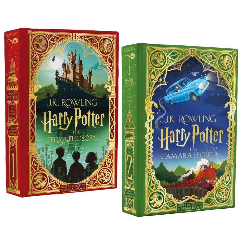 Kit Livros Harry Potter Ilustrado Coleção Minalima Capa Dura