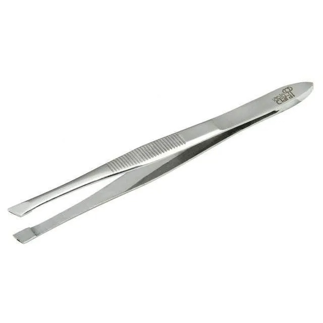 Pinça Profissional em Aço Inox Prateada Ponta Diagonal – Importada