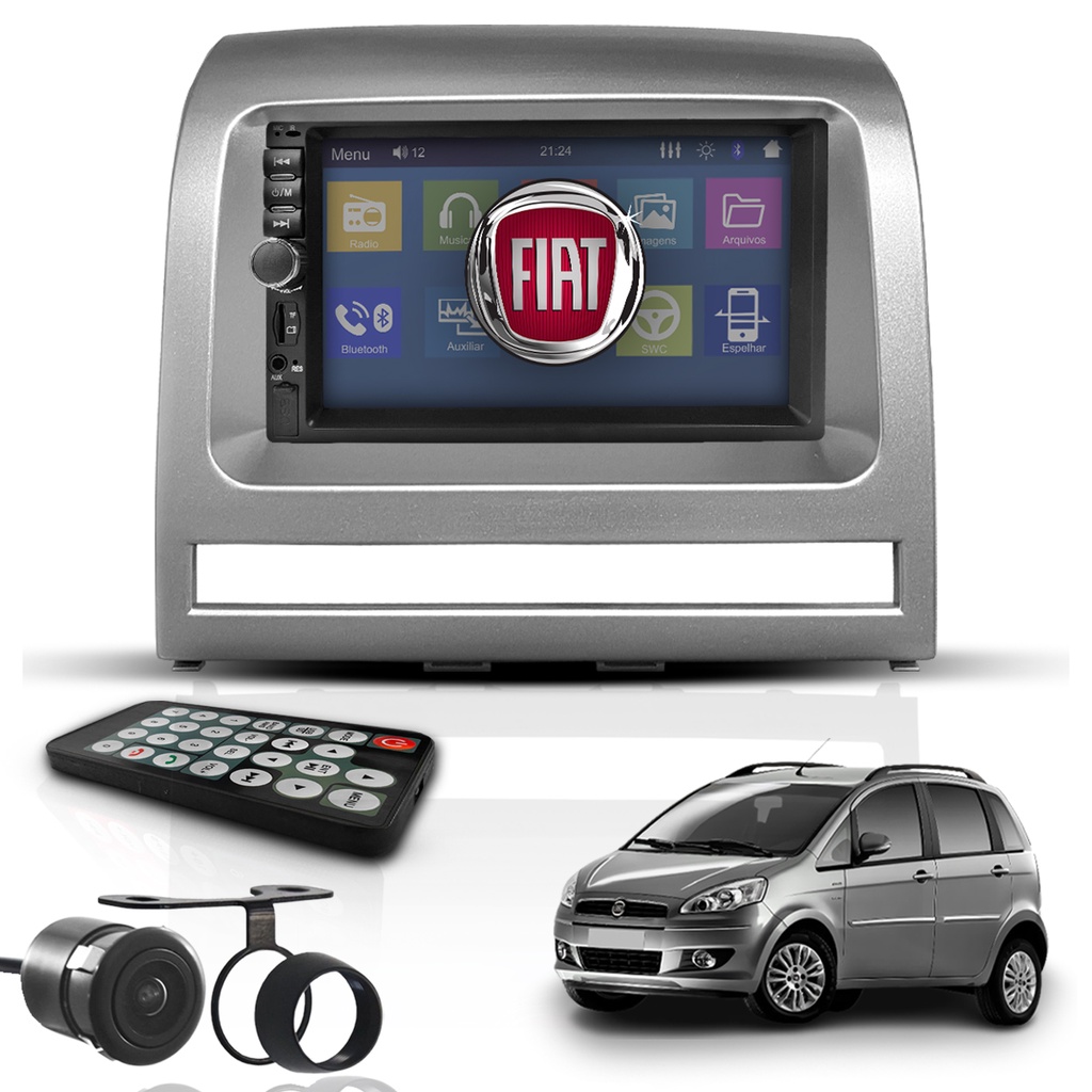 Kit Central Multimídia Universal Mp5 2 Din Bt Espelha Idea - Spare Parts and Accessories for Vehicles