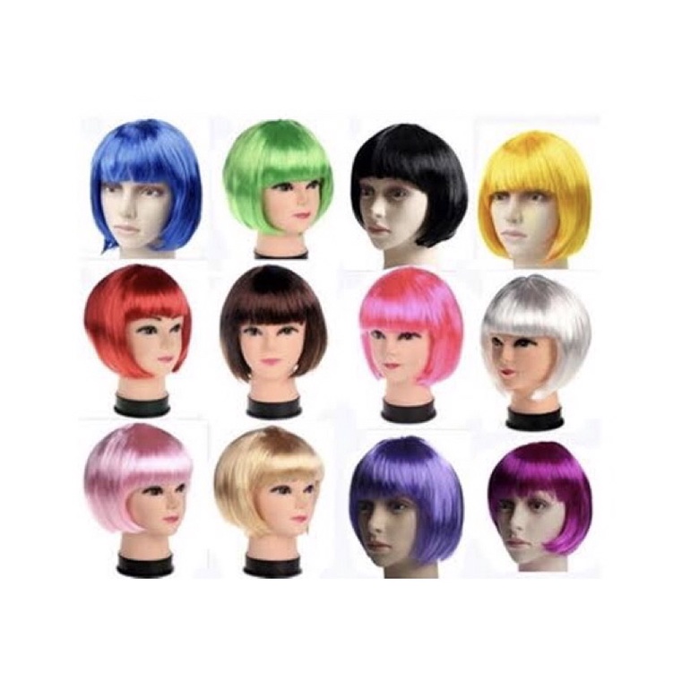 Peruca Curta Com Franja Lisa em Oferta na Shopee