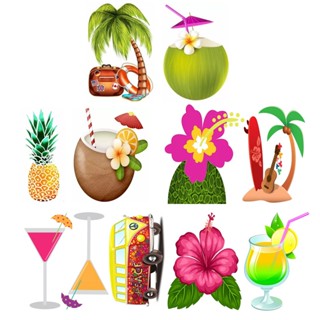 tropical kit decoração de festa infantil 10 display de 20cm em Oferta na Shopee