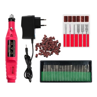 Kit Para Unhas Lixadeira Bivolt Profissional Para Unhas Broca + Refil De Lixa Acrigel Fibra