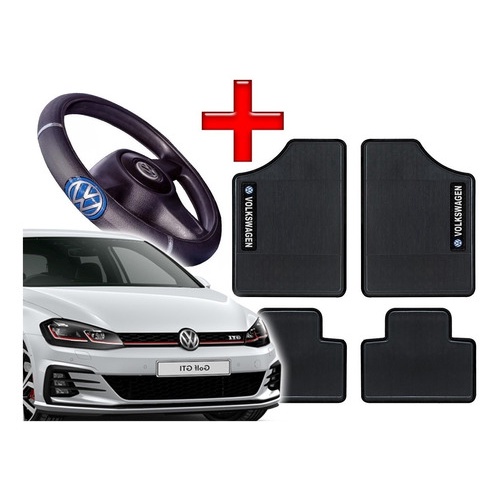 Kit Capa De Volante + Tapete Automotivo Vw Golf Mk7