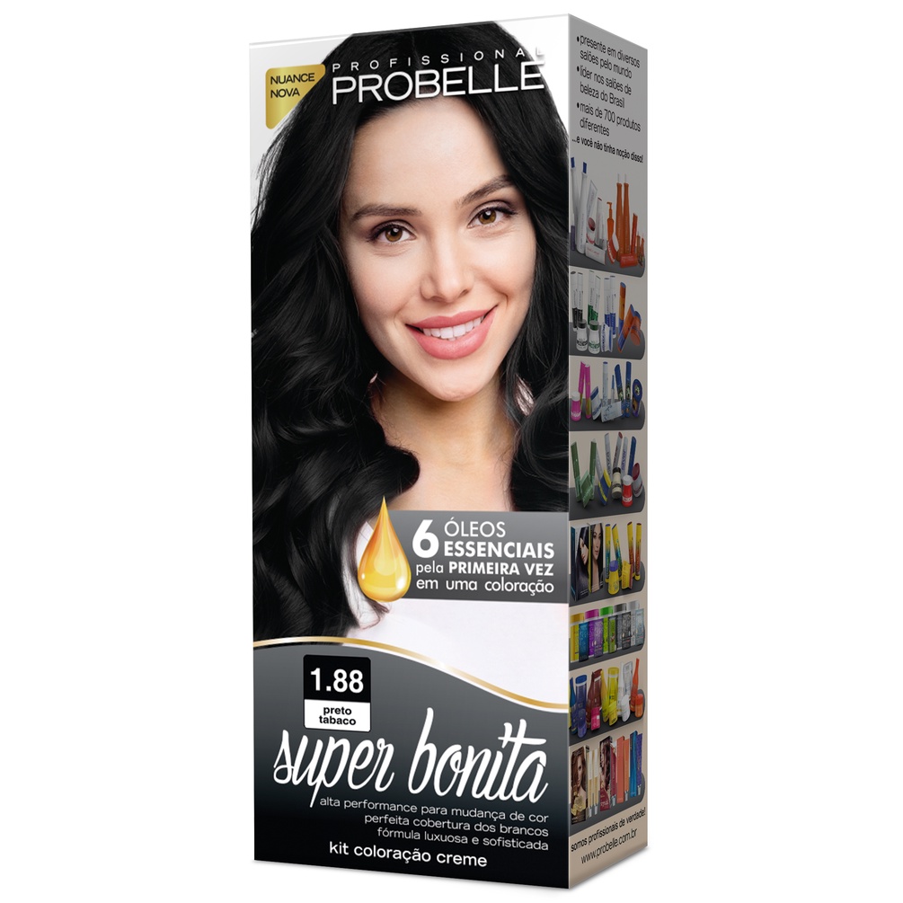 Coloração Super Bonita 50g 1.88 - Preto Tabaco PROBELLE