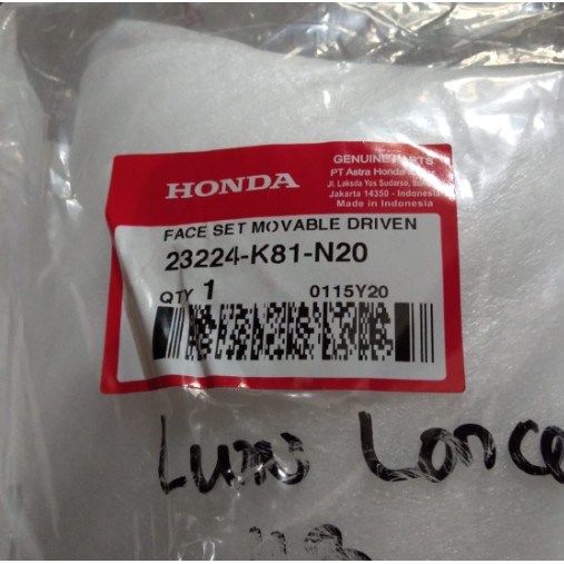 Conjunto De Rosto Móvel Acionado Sino Oposto Pully Fêmea Honda Beat FI ESP Scoopy 23224 K81 N20