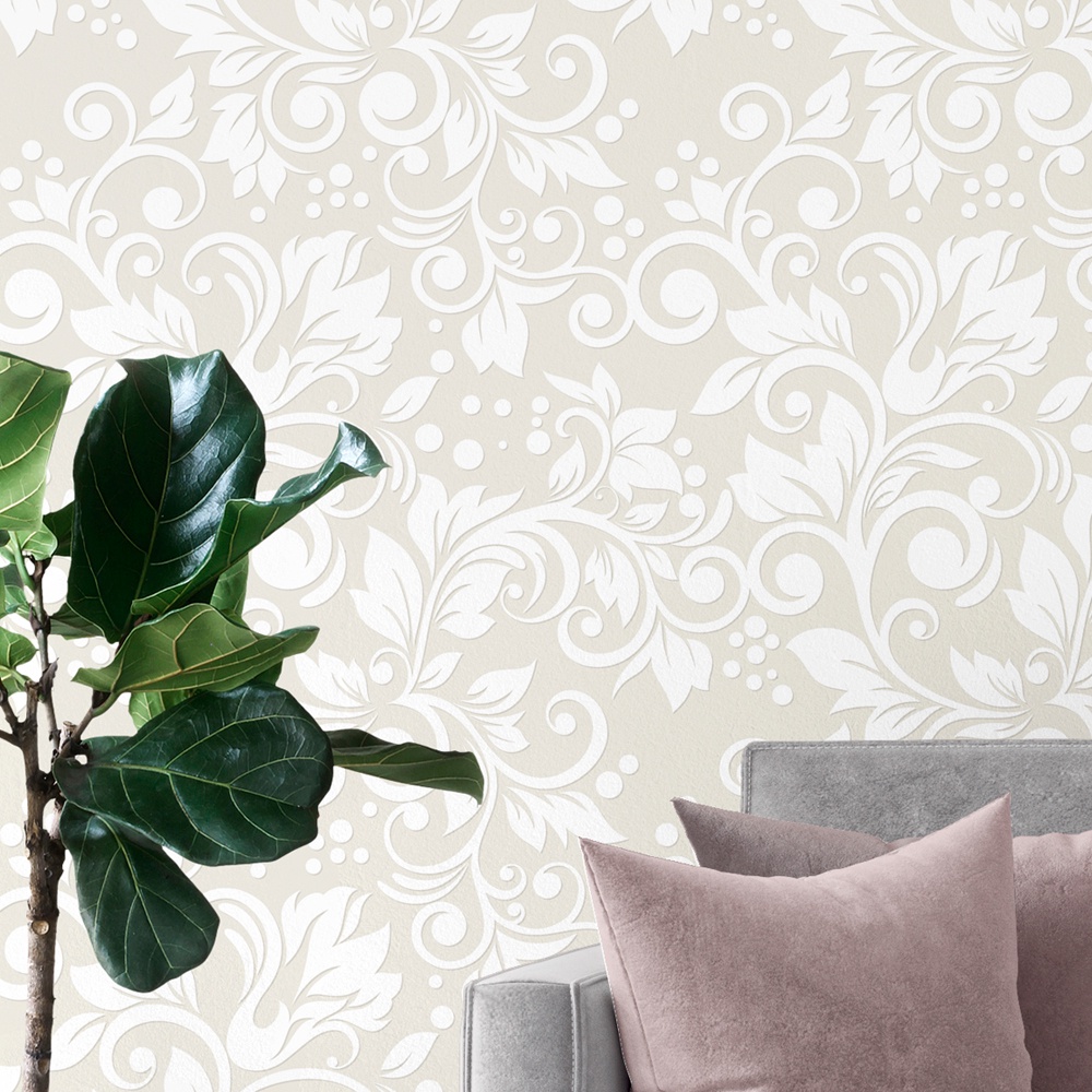 Papel De Parede Adesivo Floral Flor Provençal Rolo 3 Mts em Oferta na Shopee