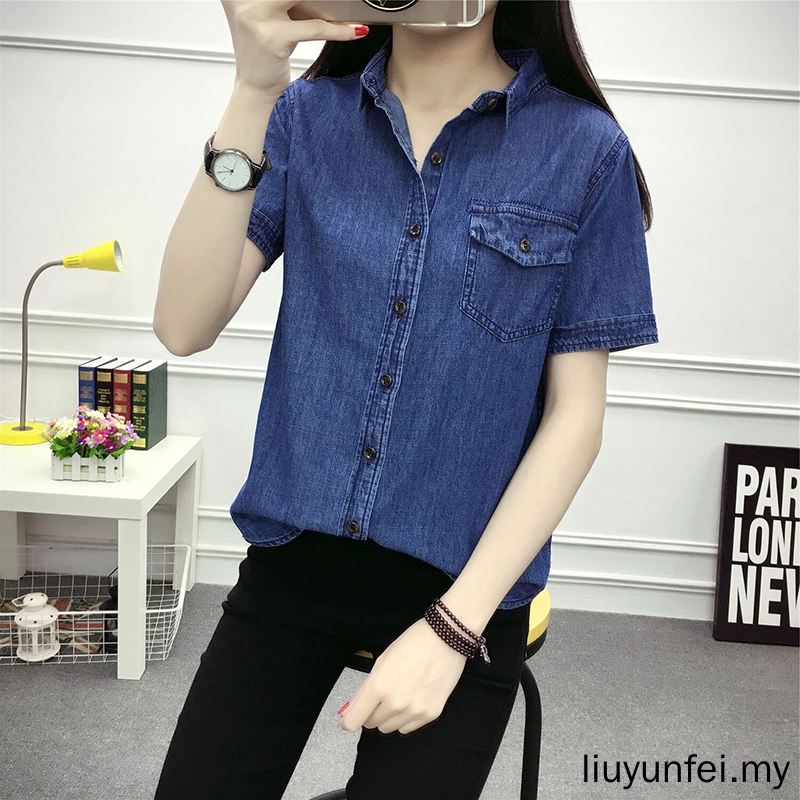 camisa jeans feminina 2019