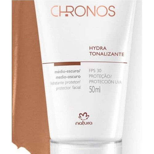 Chronos Hidra Tonalizante Medio Escuro Natura Original Ftor de proteção FPS  30 | Shopee Brasil