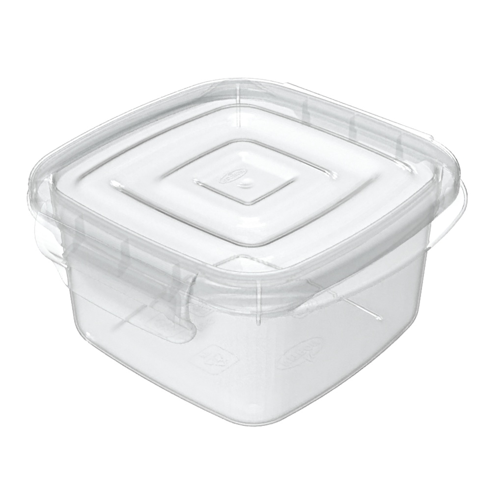 Pote Quadrado Pequeno C/travas 360 Ml Nitron - Home & Living