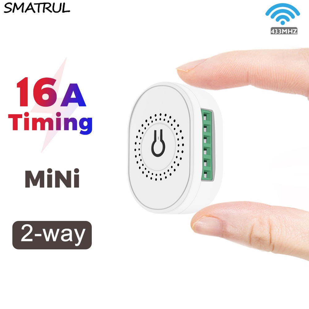 Smatrul 16a Mini Interruptor De Relé De Controle Remoto Sem Fio Rf433Mhz Smart Household Led Luzes 85v-250v em Oferta na Shopee