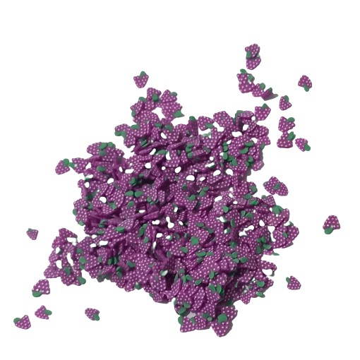 1500 UN UVA DE FIMO FATIADO PACOTE COM 30 GRAMAS