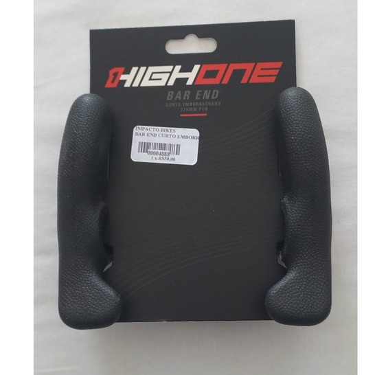 Bar End Curto Emborrachado High One 126mm Preto