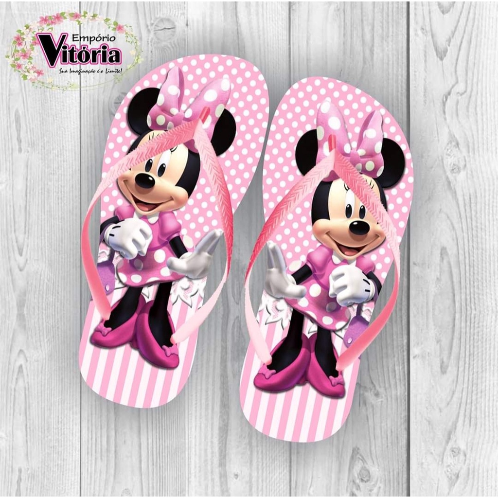 Chinelo Infantil Minnie Listas em Oferta na Shopee