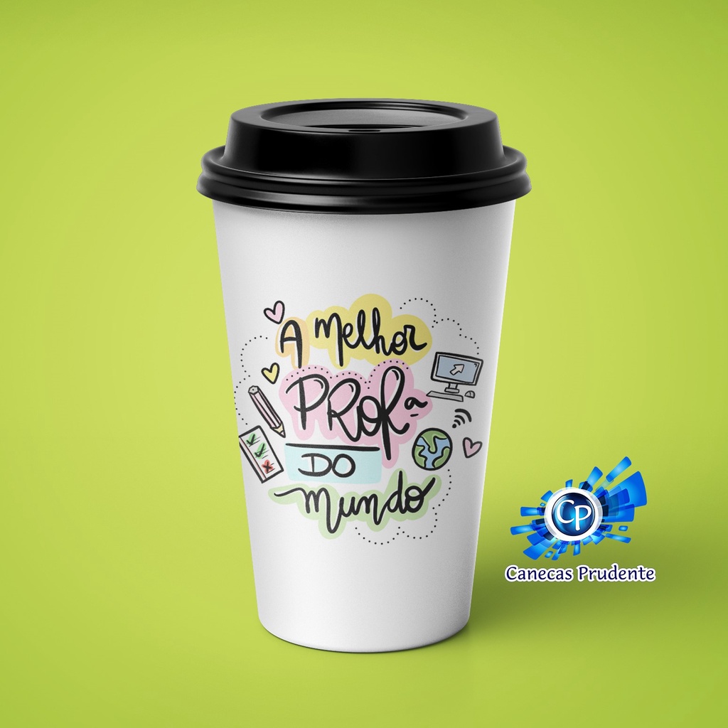 Copo para Presente Dia dos Professores com Tampa Bucks Café Suco