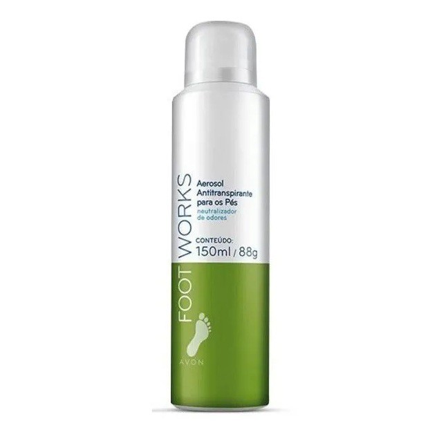 Avon Foot Works Aerosol Antitranspirante para os Pés - Desodorante ...