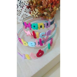 kit com 10 Letras Coloridas para Tiaras em Acrílico
