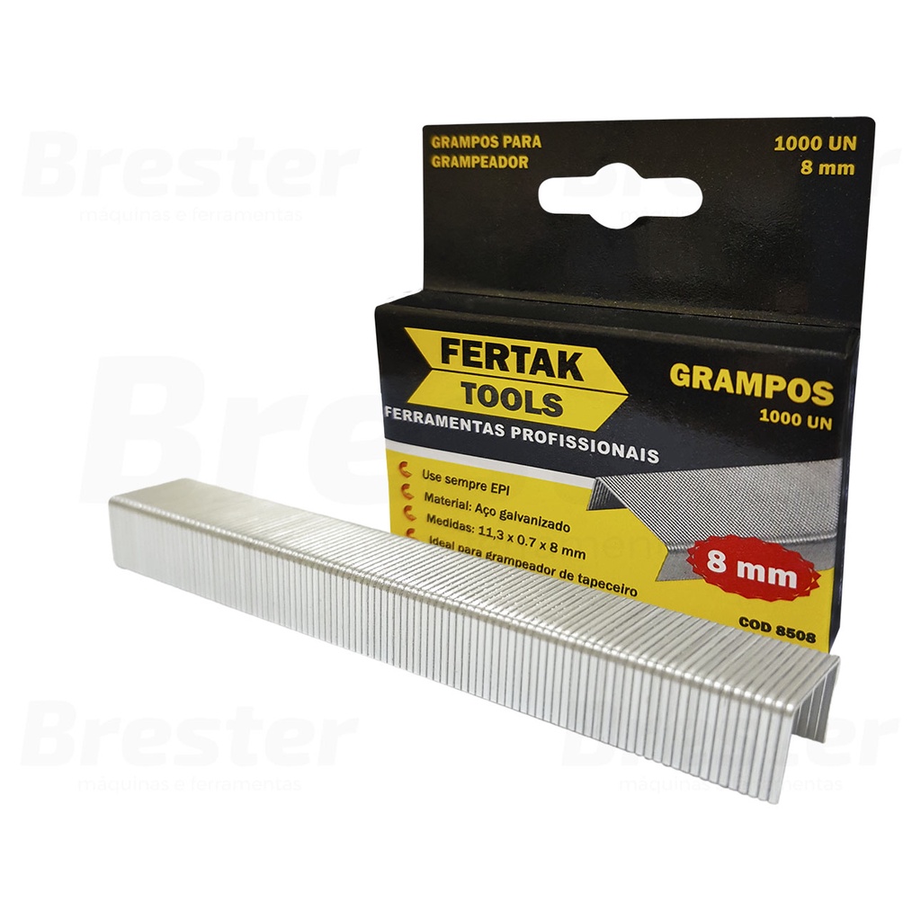 Grampo 8mm Para Grampeador Tapeceiro Com 1.000 Grampos - Stationery