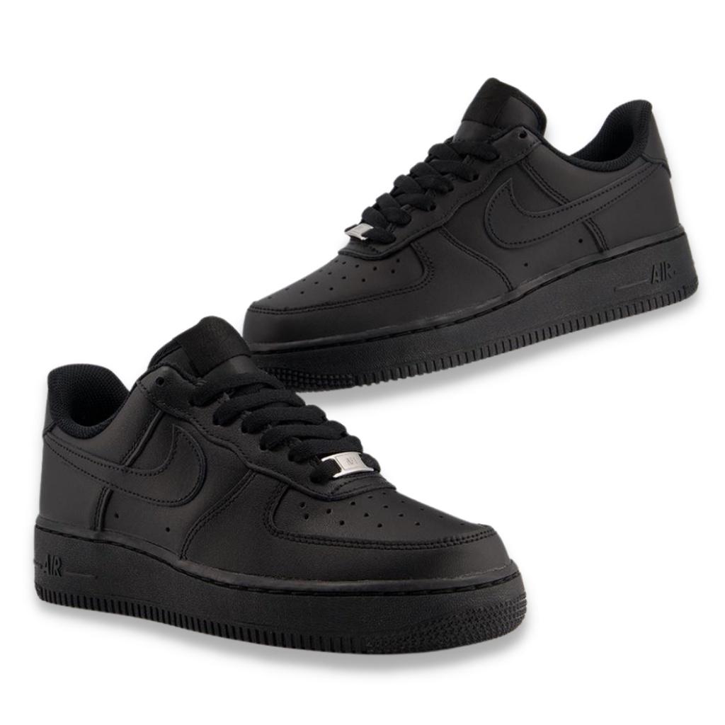 black nike air force 1s