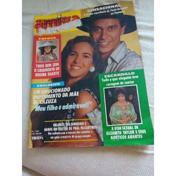 revista amiga tv tudo Ingra Liberato Paulo gorgulho Pantanal Sandra Brea Gretchen Djavan Cazuza Ohana Bruna Lombardi