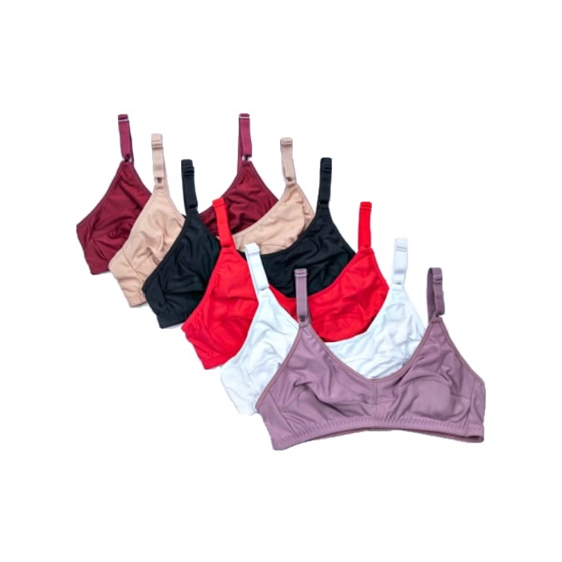 2 Sutiã Soutien Sutien Lycra Reforçado Básico Microfibra Lingerie Feminina Dia a Dia sem Bojo