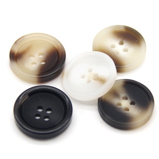 15/18/20/23/30mm Grande Imitação De Chifre Padrão Botões De Resina Para Roupas Homens Terno Casaco Handmade Preto Marrom Fosco Costura
