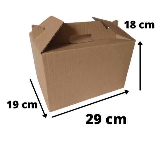 Caixas De Papelão Com Alça 28 X 19 X 18 Cm Parda 30 Caixas - Ideal Para Kits em Oferta na Shopee