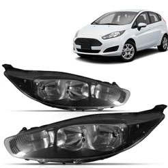 Farol Fiesta Hatch 2014 2015 2016 Foco Duplo Mascara Negra