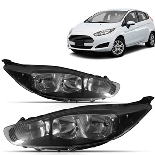 Farol Fiesta Hatch 2014 2015 2016 Foco Duplo Mascara Negra em Oferta na Shopee