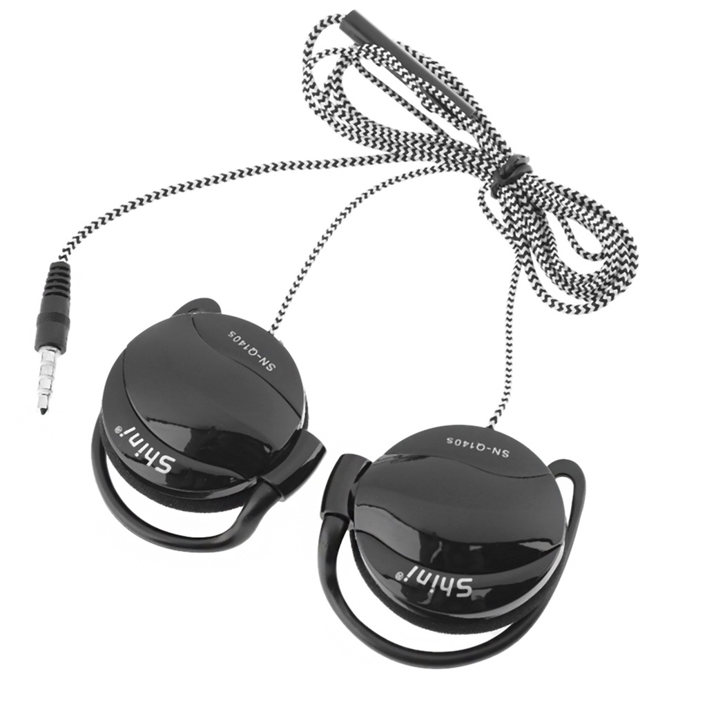SHINI SN-Q140S Fones De Ouvido Com Fio De 3,5 Mm Fone Esportivo Gancho Microfone Para Telefone