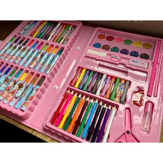 Maleta Escolar Estojo De Pintura 86 Peças Rosa em Oferta na Shopee