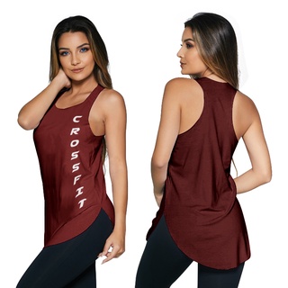 Blusa Feminina Regata Esportiva (est. Crosfit Lateral 003)- Academia Caminhada -cores-academia