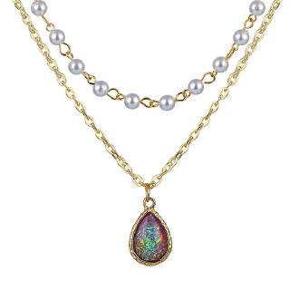 Colar De Moda Clássica Feminina/Pingente De Gotas De Água Pérola/Cadeia De Clavícula/Conjunto De Colares De Noivado/Jóias