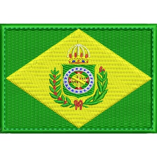 Patch bordado bandeira do Brasil império - imperial com carrapicho em Oferta na Shopee