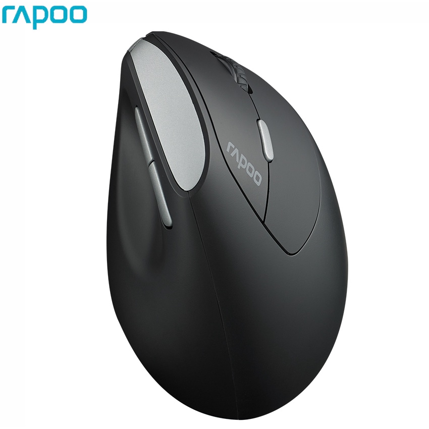 Rapoo Mv20 Ergonômico Escritório Mouse Sem Fio Vertical 6 Botões 600 / 1200 / 1600 Dpi Optical Silenciosa Click Mice Para Pc Laptop / Desktop