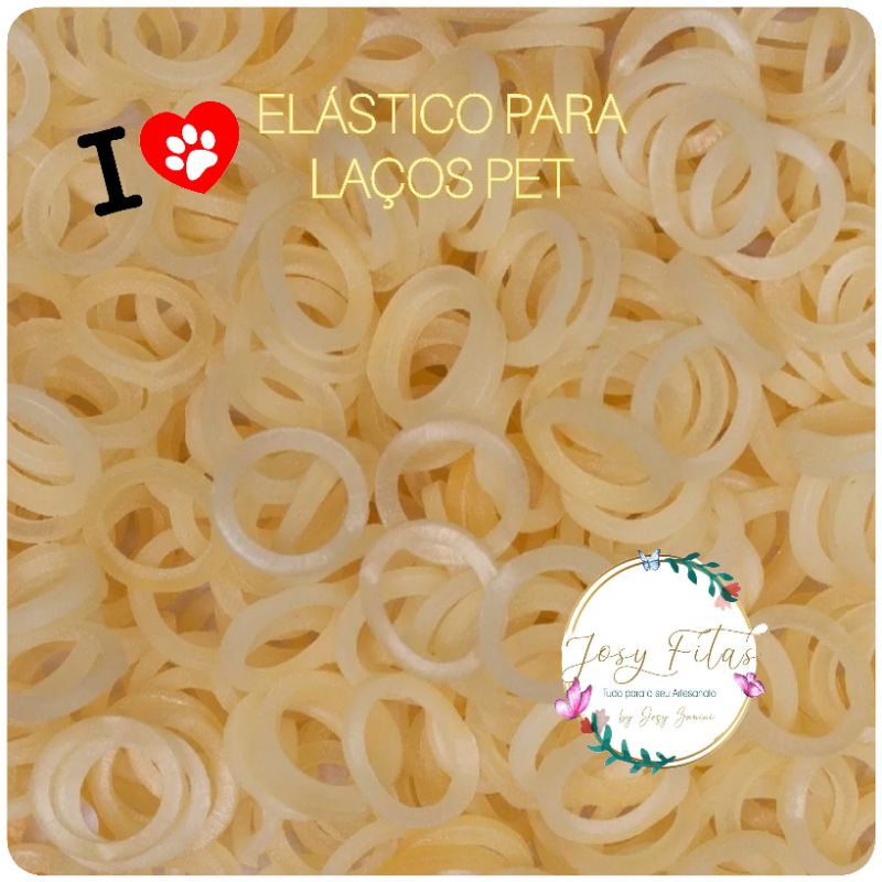 Elástico para laço Pet 3 gramas (50 unidades) Artesanato Laços Tiaras Bijuterias  CÓD 300